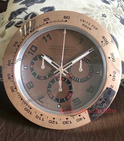 Replica Rolex Daytona Rose Gold Wall Clock Big Decorative Clock